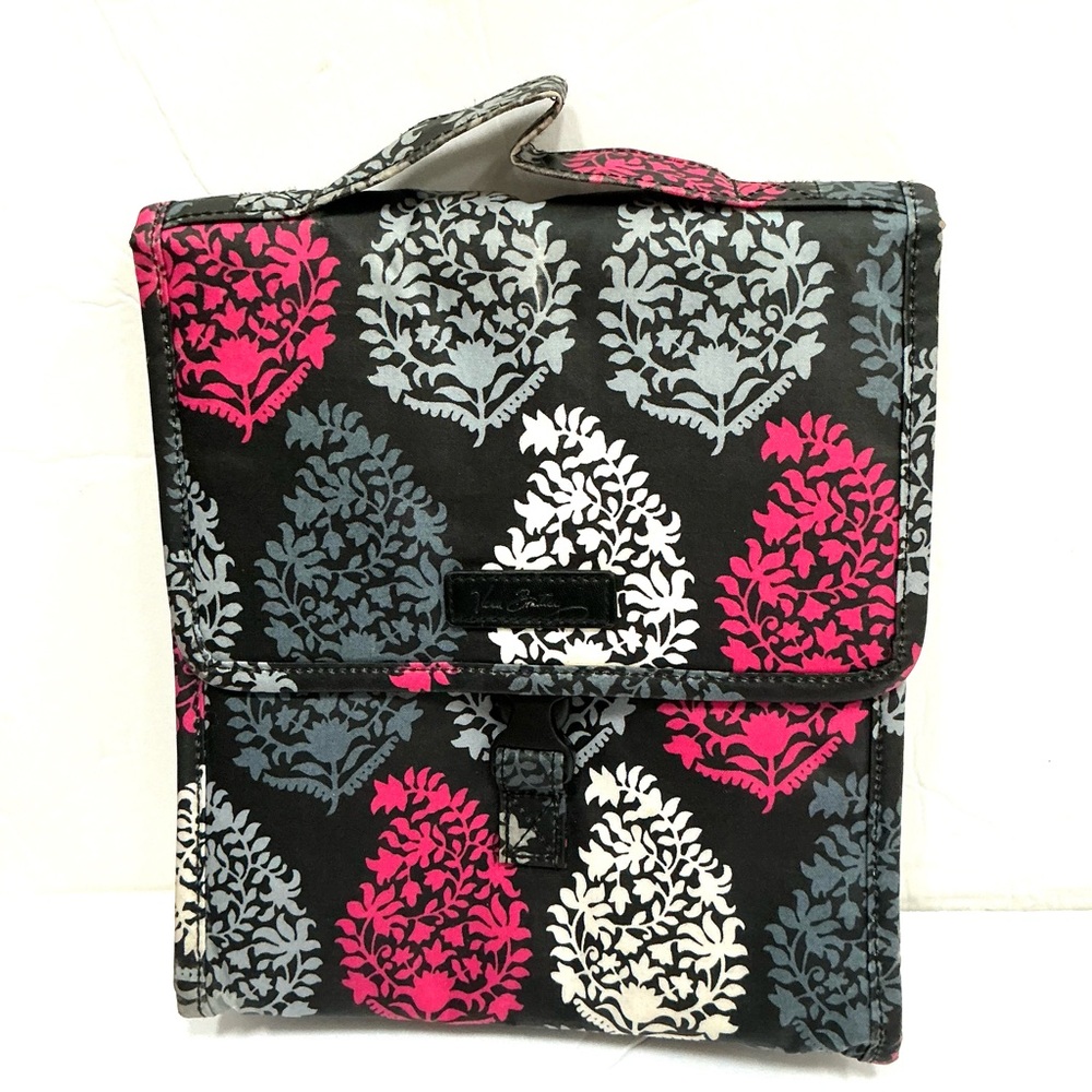 Vera Bradley Lunch Bag Sack Box Floral Northern Lights Black Pink Gray White